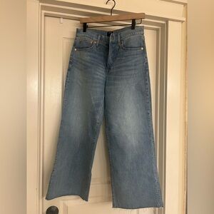 Wide leg crop Blue Women's Jeans